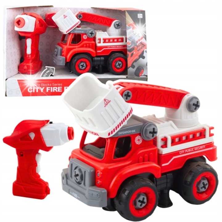 LEAN Toys kisautó, 2 az 1-ben, piros