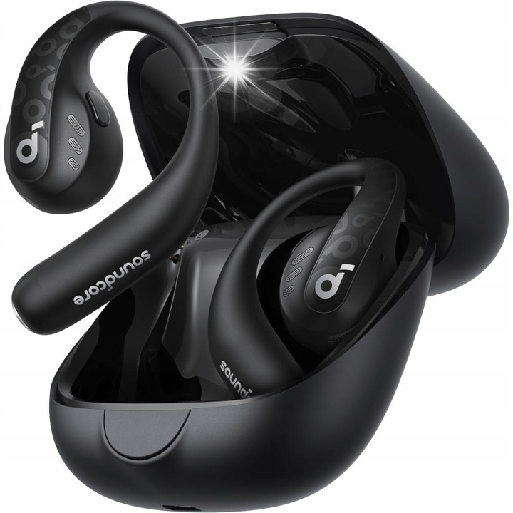 Безжични слушалки, Soundcore, черни, водоустойчиви IPX5, автономност 46 часа, пълен комплект