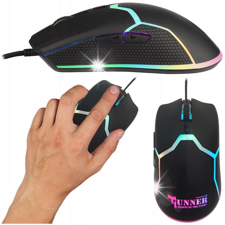 Maus wireless i-Total, design gaming, 1600 DPI, 10x6,2x3,1cm, 49g