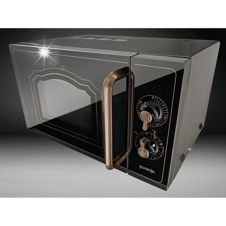 Cuptor cu microunde Gorenje MO 4250 CLB, 20l, 700W, Grill, Negru, 36.5x45x28.5cm