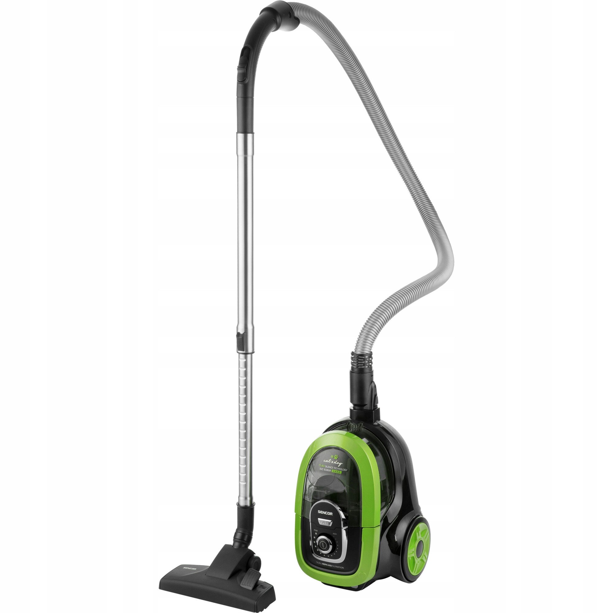 Aspirator fara sac Sencor SVC 1038GR, 750W, HEPA H13, verde, 10m raza de actiune