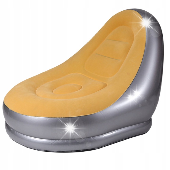 Fotoliu, Aerogogo, cu pompa automata, impermeabil IP68, portocaliu, 125x80x90cm, set cu sac de depozitare