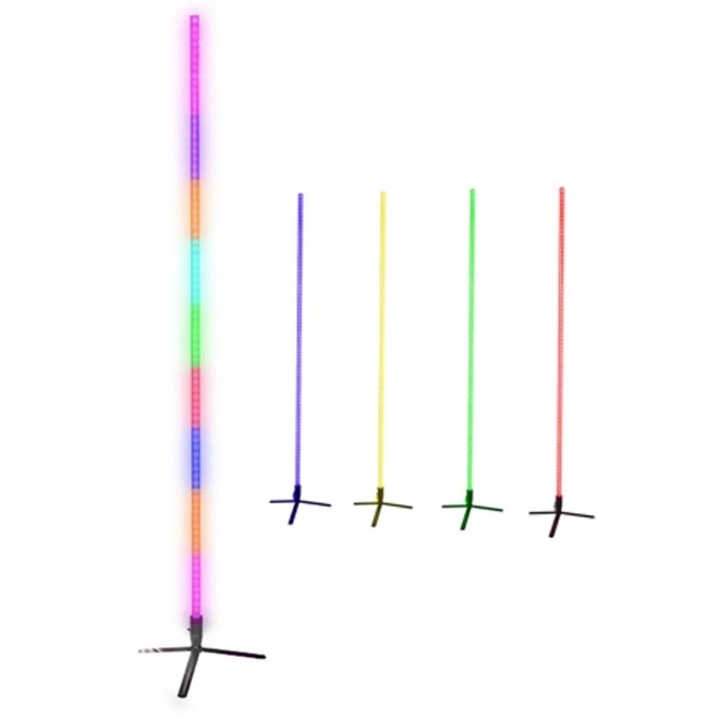 Lampa RGB Wi-Fi, 84 LED, control prin aplicatie, multicolor, 1,5m