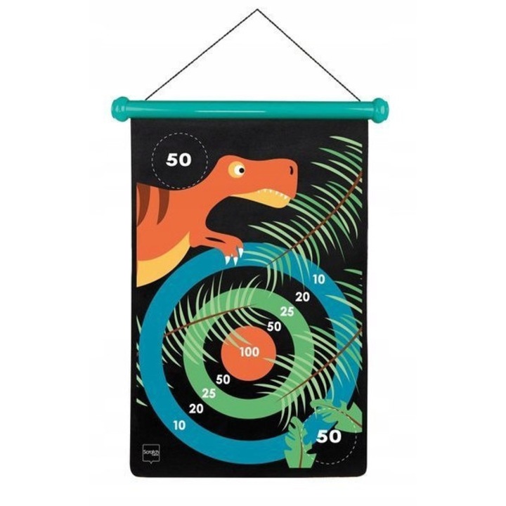 Комплект за хвърляне, Scratch, магнитни части, T-Rex 55x36см, за дейности на открито, 5 години+