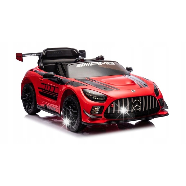LEAN Toys Mercedes AMG GT3 elektromos kisautó, piros, 115x66x44cm, 2 üléses, távirányító