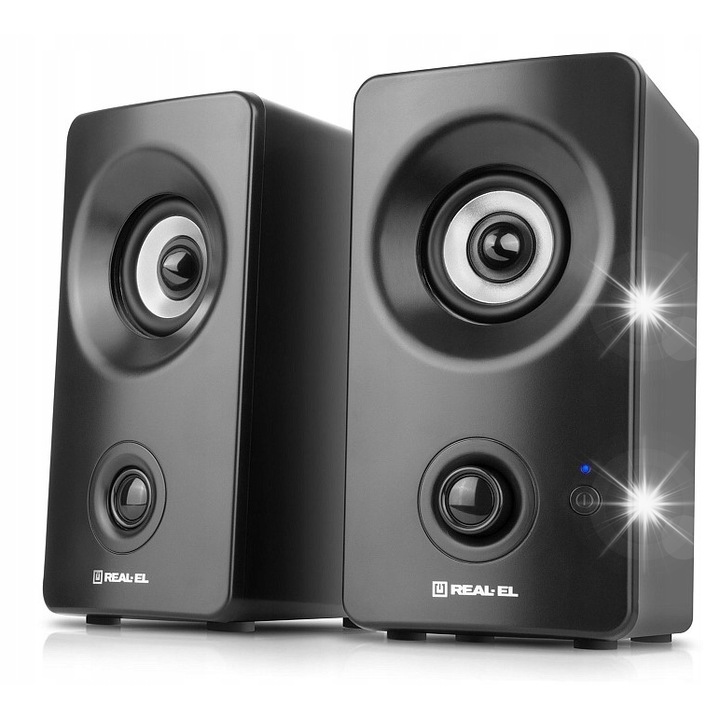 Boxe PC 2.0 REAL-EL S-405, Bluetooth, negru, 188x170x100mm
