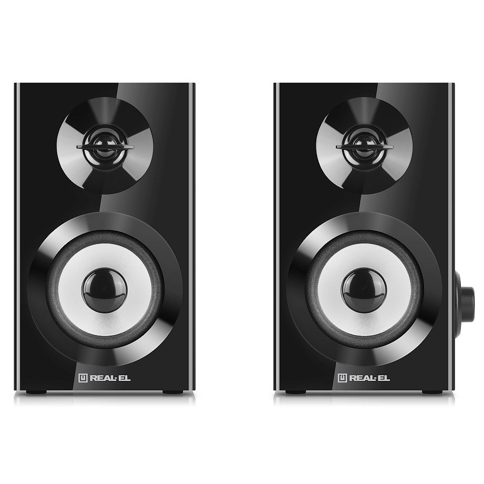 Set boxe PC 2.0 REAL-EL S-228, 6W, negru, 105x178x105mm - eMAG.ro