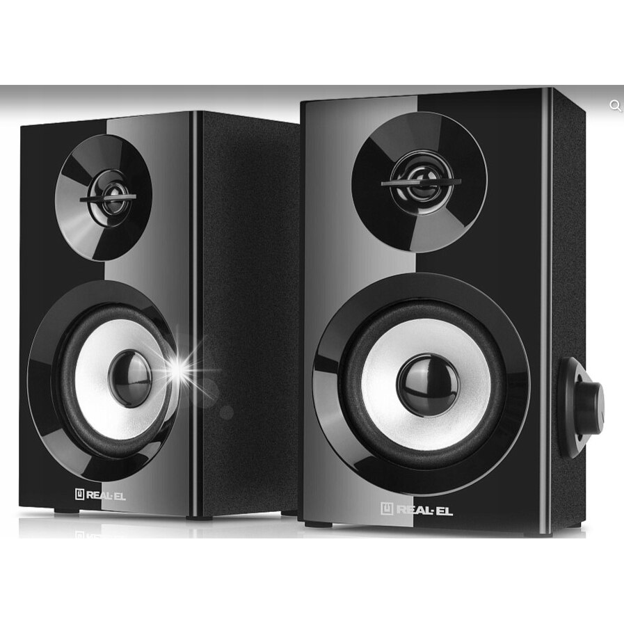 Set boxe PC 2.0 REAL-EL S-228, 6W, negru, 105x178x105mm - eMAG.ro