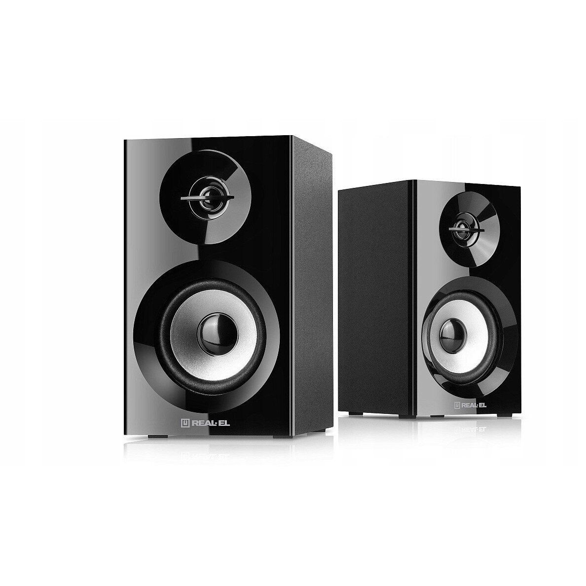 Set boxe PC 2.0 REAL-EL S-228, 6W, negru, 105x178x105mm - eMAG.ro