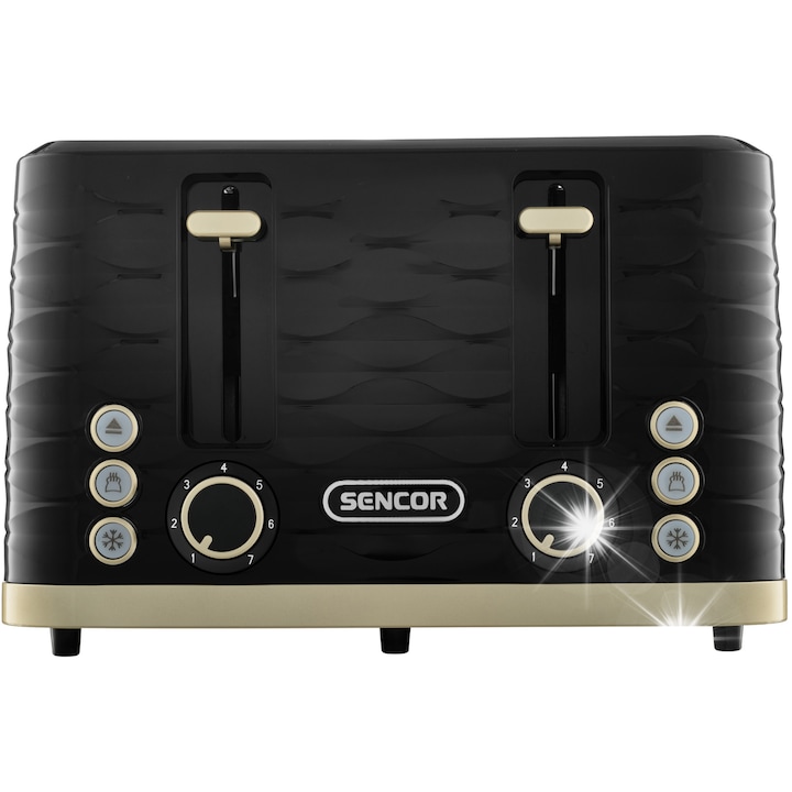 Електрически тостер Sencor STS 7551BK, 4 филии, 1600W, черен