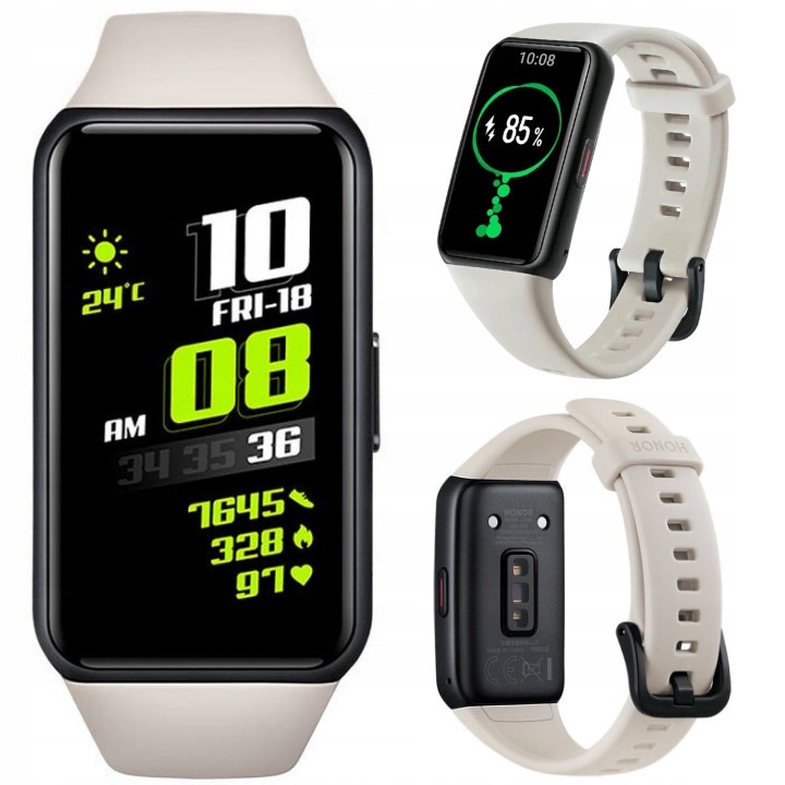 Honor Band 6 fitnesz karkötő, 1,47" AMOLED kijelző, vér oxigénszint monitorozás, szürke, 130-220 mm
