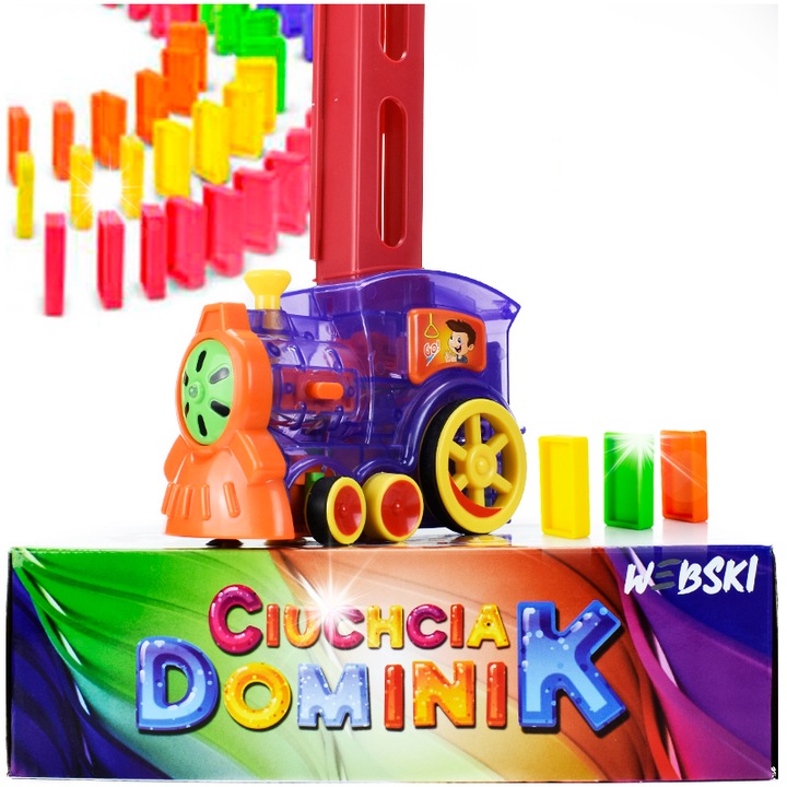 Интерактивна играчка Webski, комплект с 60 блока, звукови и светлинни ефекти, 15x7x10см