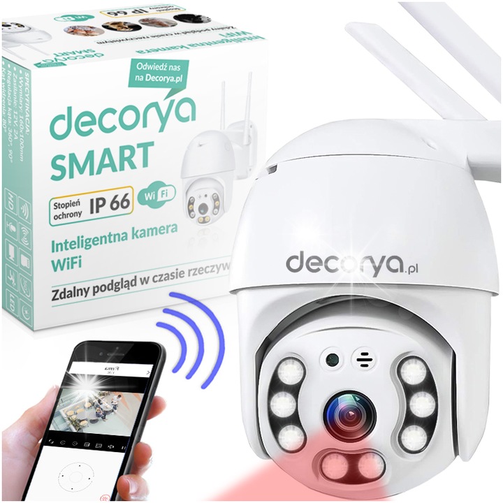 Camera de supraveghere Xiaomi C300 Dual, 2 obiecive, 2K, alb, 78x78x126mm