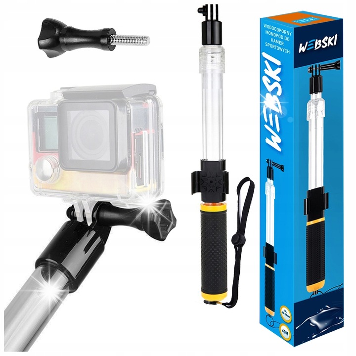 Поддръжка на Webski за цифрови фотоапарати, водоустойчив, прозрачен, 60 м дълбочина, 220 гр
