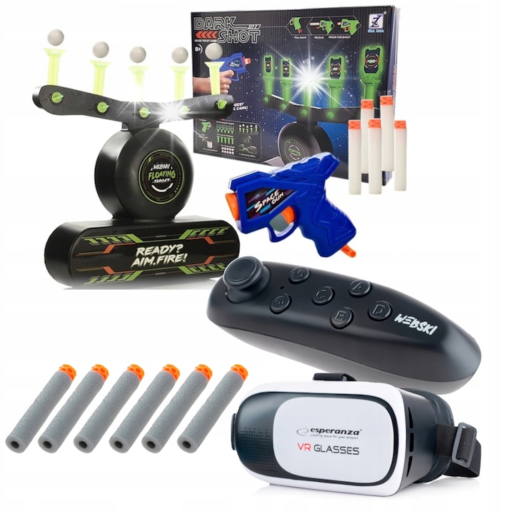 Webski VR szemüveg szett, vezeték nélküli Gamepaddal és Airball célponttal
