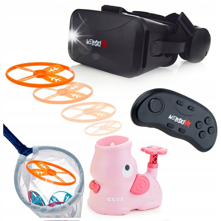 Webski VR szemüveg szett, vezeték nélküli Gamepaddal és lemezvetővel
