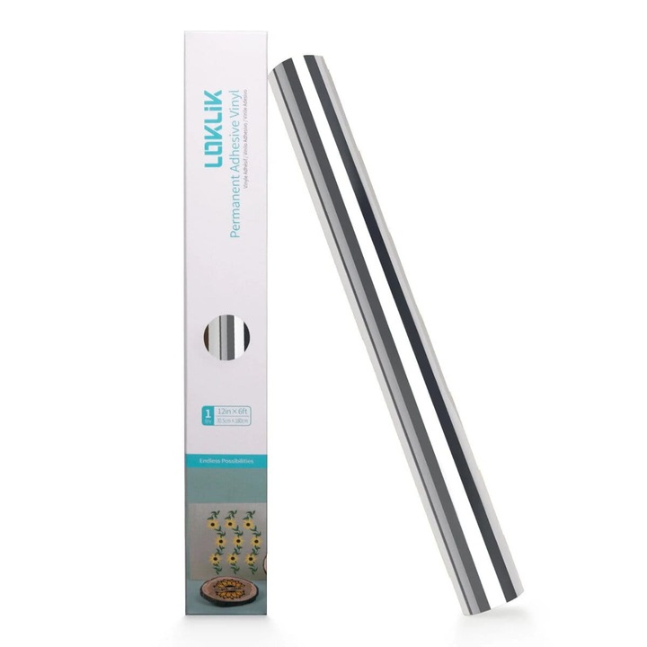 Folie vinilica autocolanta metalica, 30,5x180cm, argintie