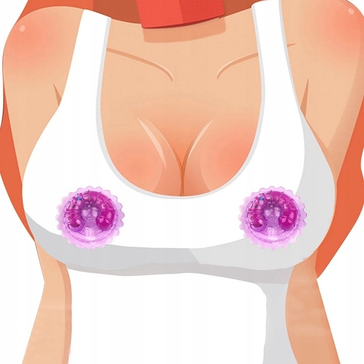 Комплект от 2 вибратора за зърна, Силна стимулация, Розов