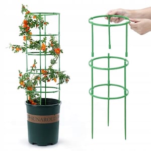 Suport modular pentru plante, 3 niveluri, verde, pentru ghivece si gradina