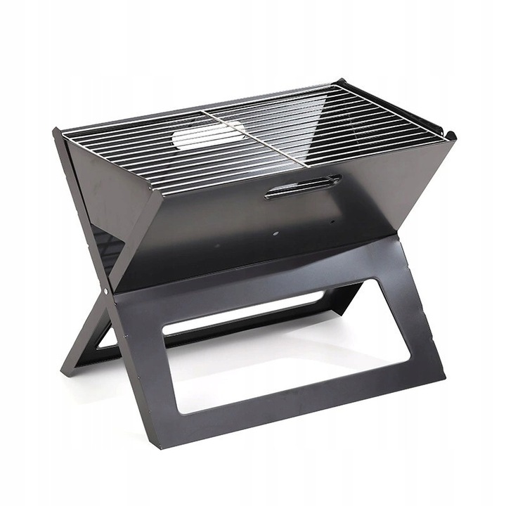 Сгъваем стоманен грил, 45x30x35 см, преносим, за 2-5 души, идеален за пикници, къмпинг
