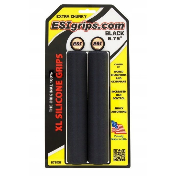 Mansoane ESI Grips XL Extra Chunky Negre - Confort si Control