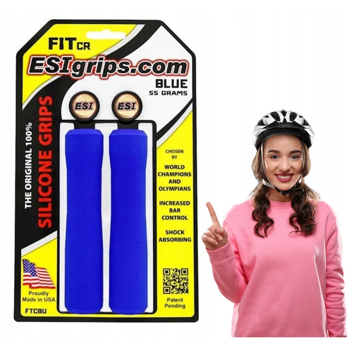 Mansoane Bicicleta ESI Fit CR Albastru - Confort si Control