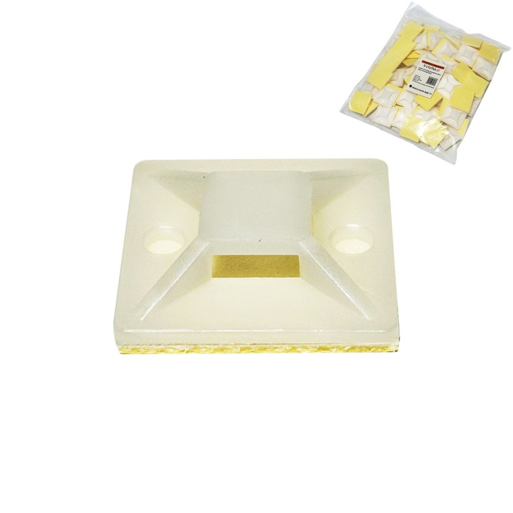 SUPORT CLEME 30X30 MM, ALB - 100 BUC