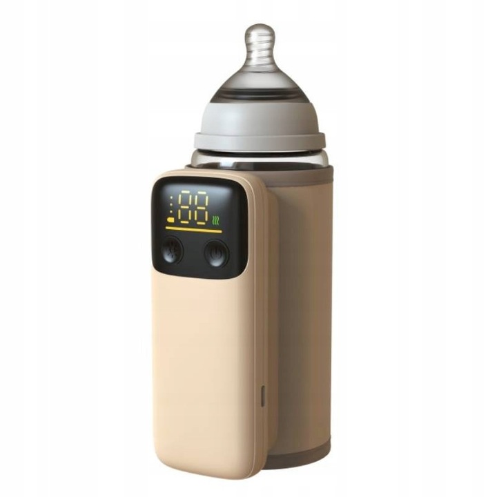 Incalzitor portabil pentru sticle, 6 temperaturi 37-55°C, USB-C, dimensiuni 85x58x137mm