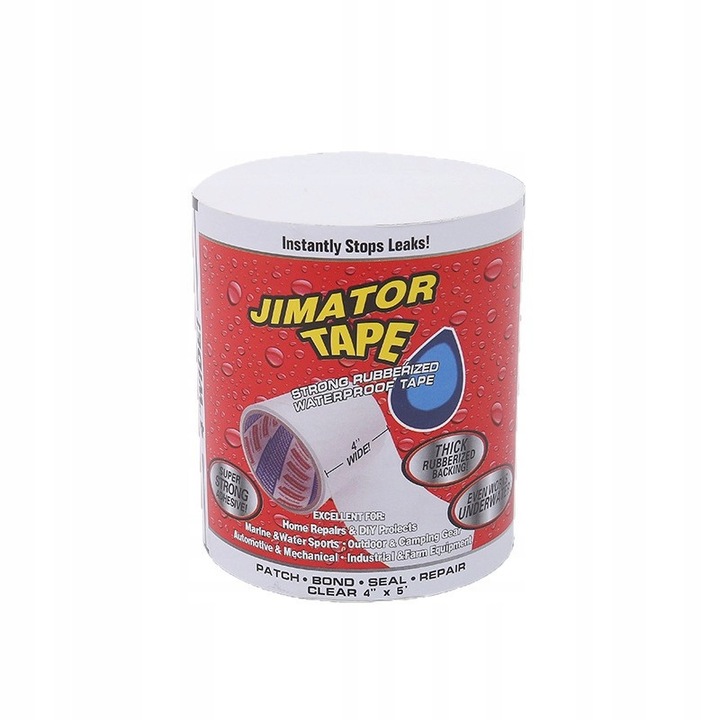 Banda de etansare, Jimator Tape, impermeabila, 5cm x 150cm, alb, pentru repararea tevilor si acoperisurilor