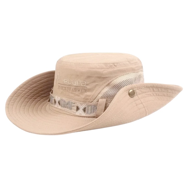 Túrasapka Boonie, bézs, univerzális méret (55-60 cm), napvédelem, légáteresztő anyag