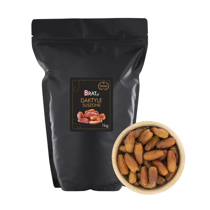 Curmale uscate Deglet Noor Premium 1kg, natural, bogate in fibre