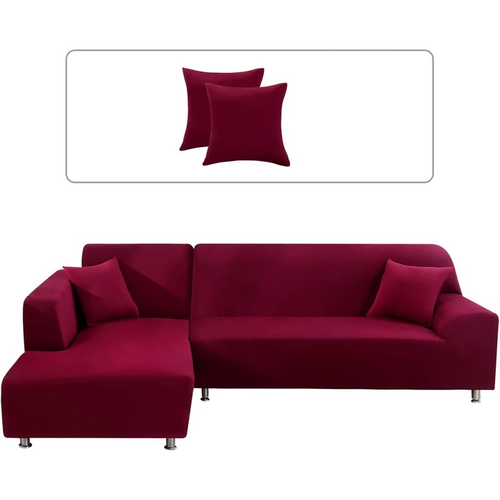 Калъф за ъглов диван Lydevo, комплект 2 части, 2 калъфки, еластичен материал, многоцветен, 3-4 човека