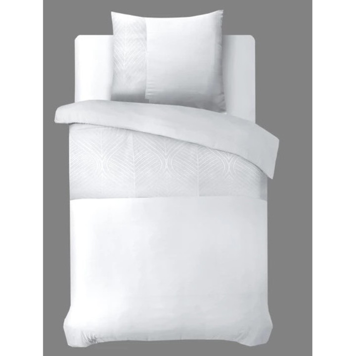 Husa de Pilota Berlin White – 140x220 cm – Mixcrofibre + fata perna de 60x70 cm