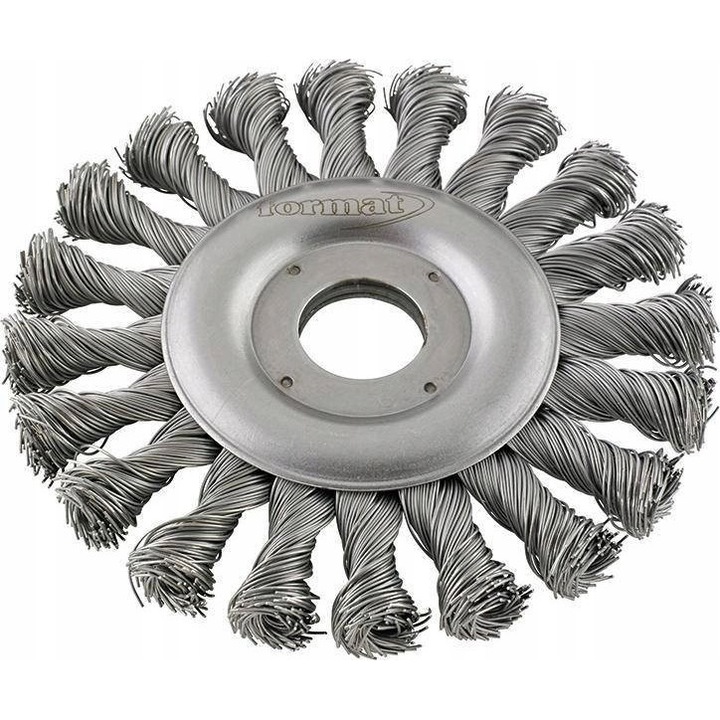 Perie disc, otel inoxidabil, 178 mm, FORMAT