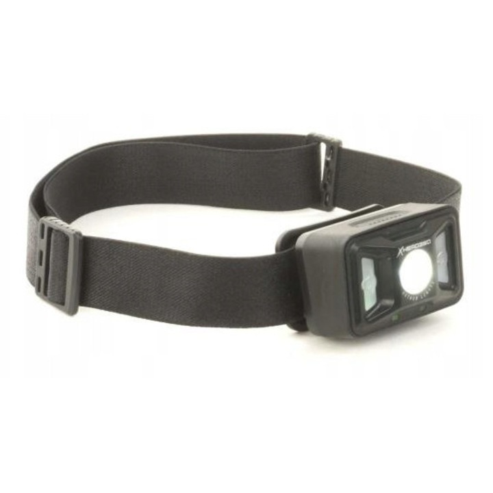 Lampa frontala AUTHOR X-HEAD 350lm, Alb/Rosu, Negru