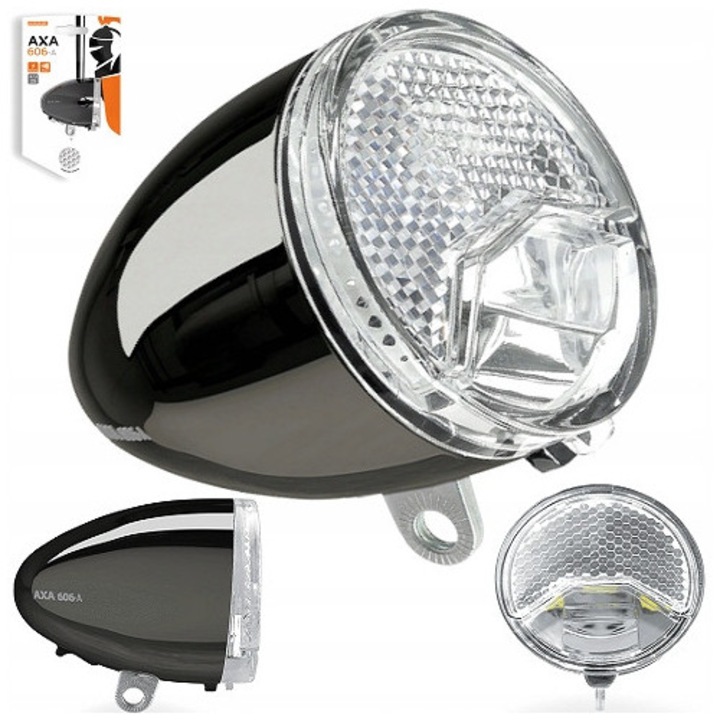 Lampa frontala retro AXA 606 E-bike E6-48V, 15 lux
