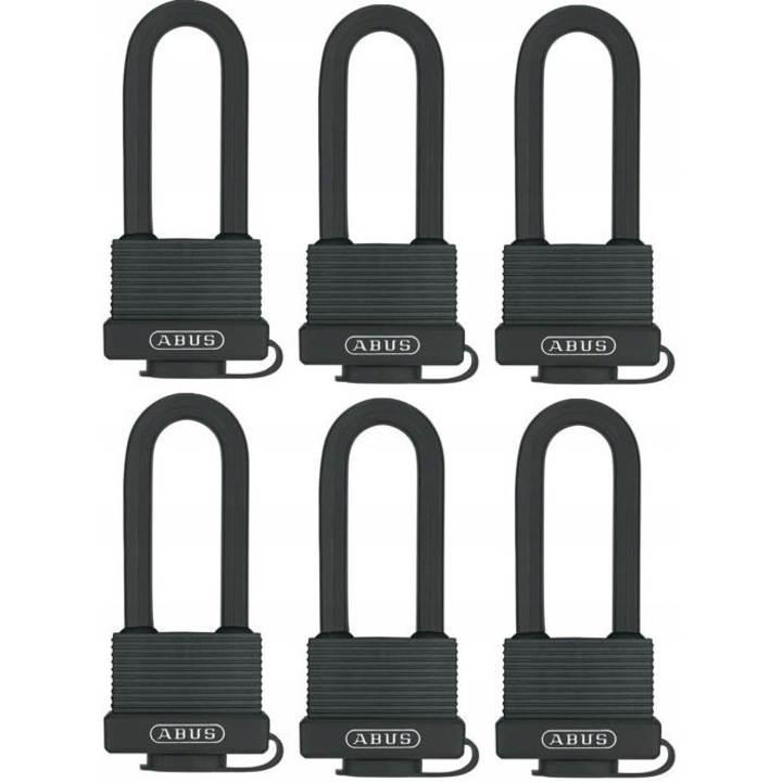 Set 6 Lacate Abus 70/45HB63 Sistem Unic Cheie, Rezistent Exterior