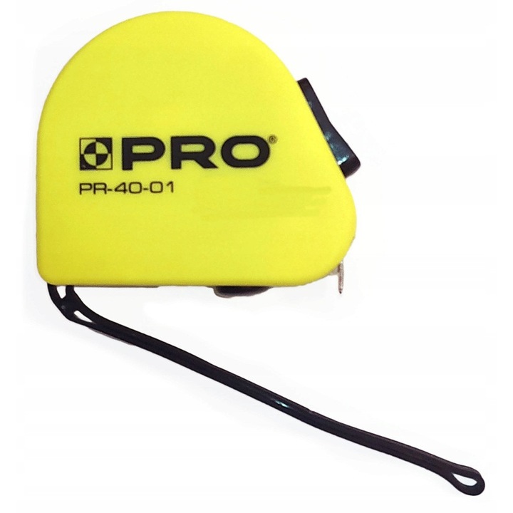 Ruleta retractabila PRO 8m, 25mm, 2 frane, culori fluorescente