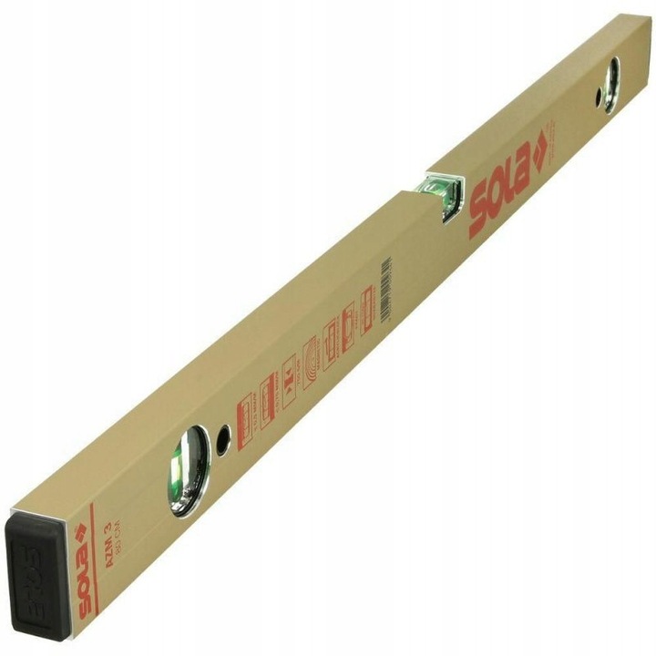 Nivela magnetica 200cm, 1 viala orizontala, 2 viale verticale, aluminiu anodizat, auriu