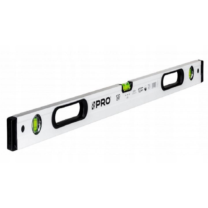 Nivelmetru PRO800 ENDURANCE 80cm, alba, pereti ingrosati, profil robust