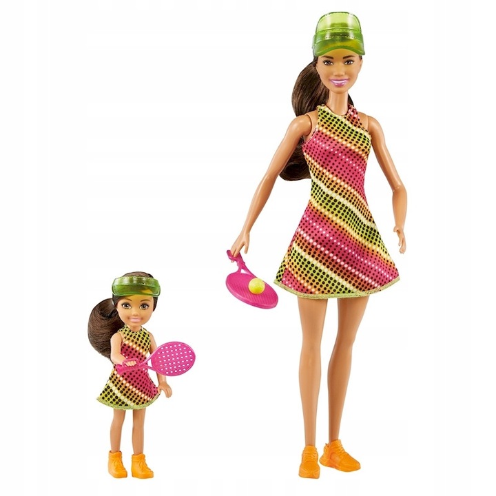 Barbie Chelsea babakészlet GNF01, karrierek: orvos, zenész, teniszező, kiegészítőkkel