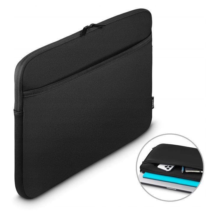 Hama Neoprén tok fekete Laptop 14.1-15.6" zsebbel
