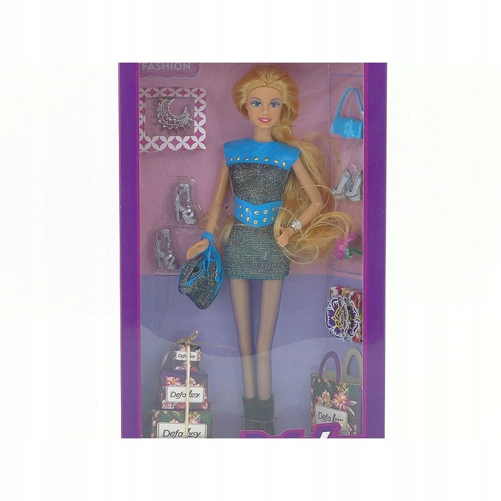 Papusa Adar 29 cm cu accesorii, par blond, pentru fete