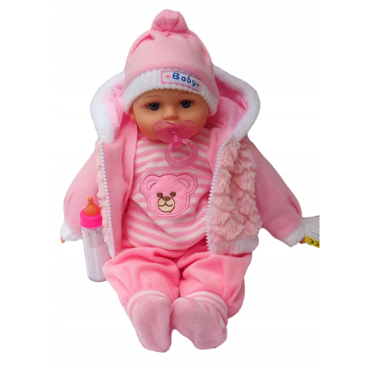 Papusa Bobas Adar 35cm cu Sunet si Accesorii