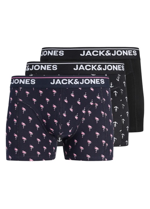 Set 3 boxeri barbati Jack and Jones multicolori, bumbac