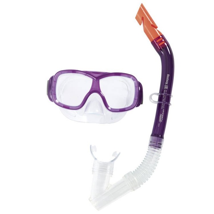 Set masca si tub de snorkeling JOKOMISIADA, 7 ani+, cu lentile UV, reglabil, confortabil