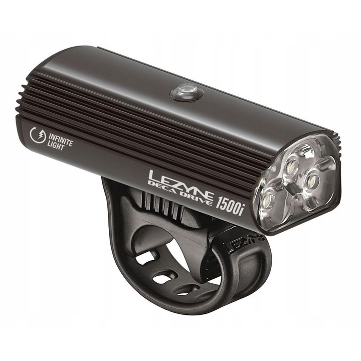 Far bicicleta Lezyne Deca Drive 1500i, 1500 lumeni, negru, 345g