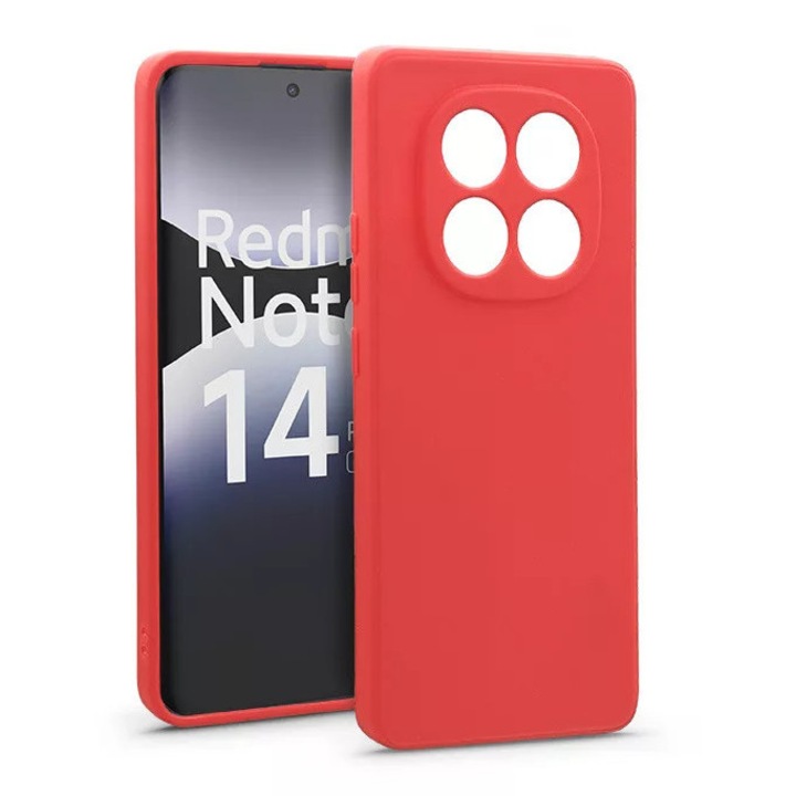Husă silicon moale Haffner - Xiaomi Redmi Note 14 Pro 5G - roșu