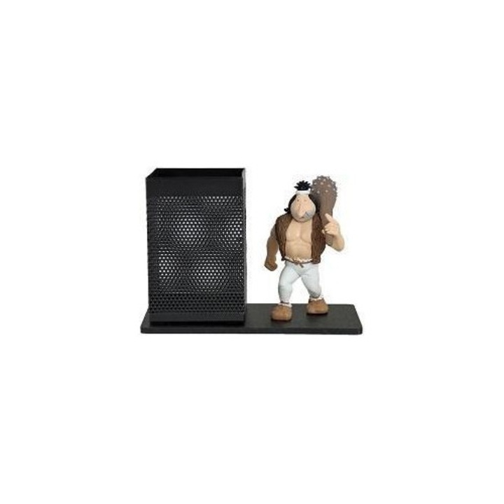 Suport articole birou, ATENEUM, przybornik biurkowy cu figura, 10x15x20cm