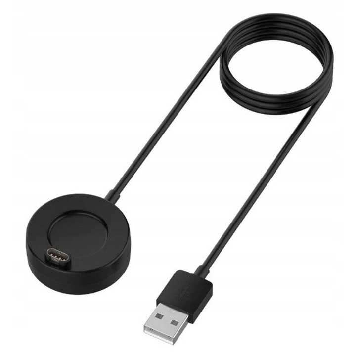 Cablu Incarcare USB Suport Garmin Vivosmart 5 Negru 100cm